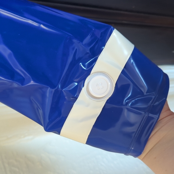 NEW Madcap England Mod Retro 60s Raincoat Rain Jacket Royal Blue - Picture 8 of 8